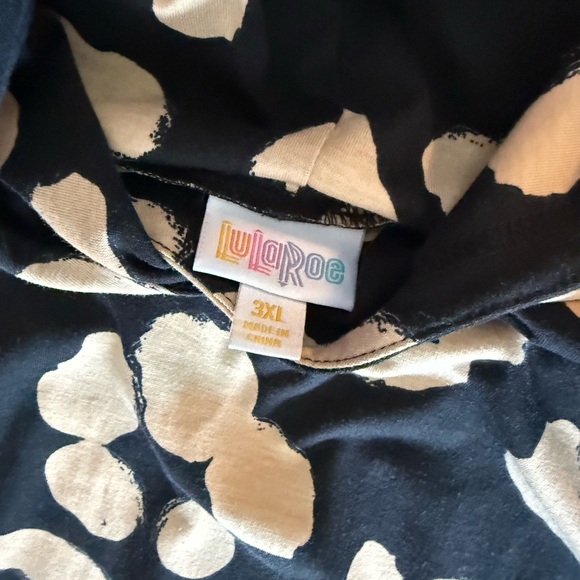 LuLaRoe Black and Tan Leopard Print Hoodie - Picture 4 of 5